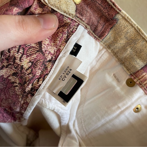 Y2K Rare Roberto Cavalli Floral Leopard Print Denim Patchwork Womens Size US 8 - Picture 8 of 13